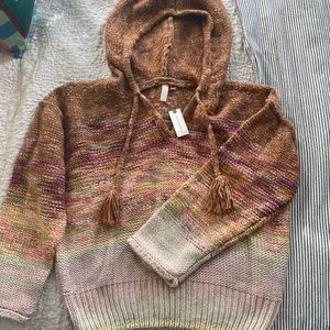 NWT Anthropologie Abstract Hoodie Sweater L